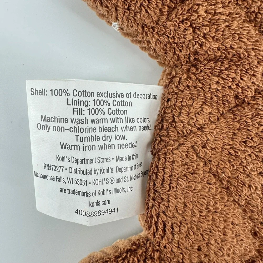 St Nicholas Square Gingerbread Girl Pot Holder Brown Corduroy Christmas Kitchen